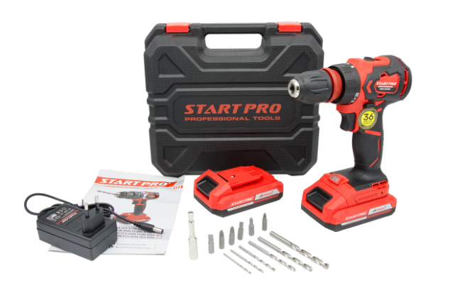 Шуруповерт акумуляторний START PRO SCD2-18/2BD BRUSHLESS - Комплектація