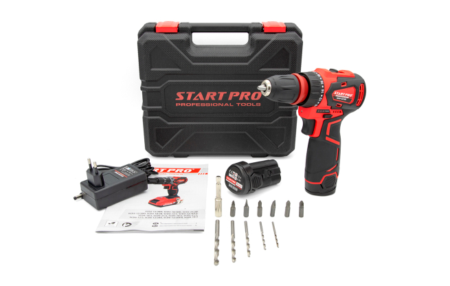 Шуруповерт акумуляторний START PRO SCD3-12/2BD BRUSHLESS - Комплектація