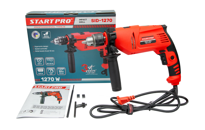 Дрель ударная Start Pro SID-1270 - Комплектация